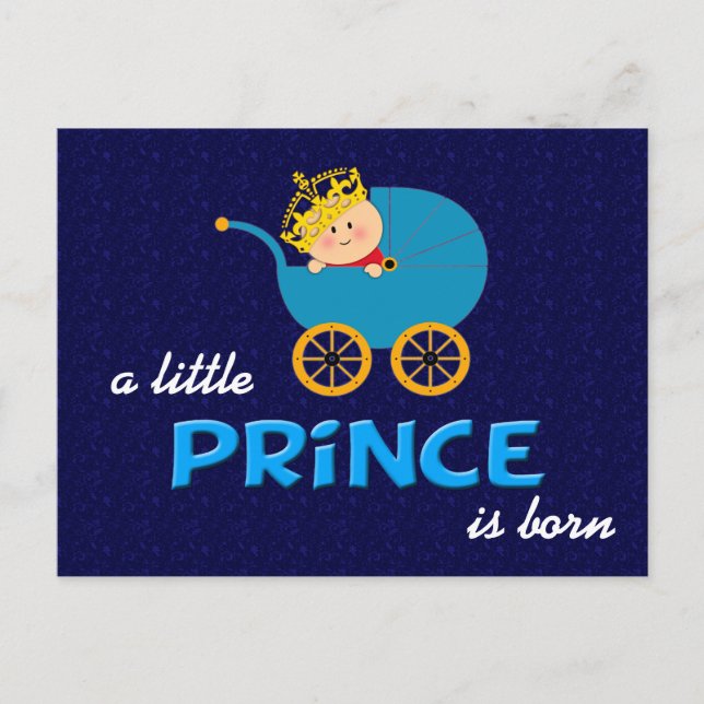 A Little Prince is Born Postcard (Front)