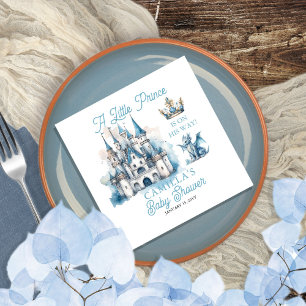 A Little Prince Is On His Way Boy Baby Shower Napkin