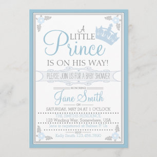 A Little Prince Is On His Way Invitation