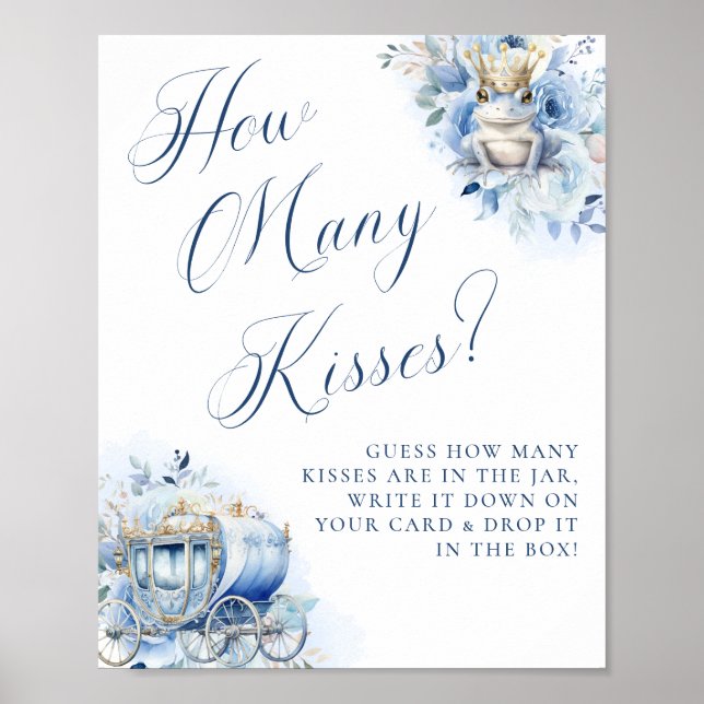 A Little Prince Royal Blue Shower Kisses Poster (Front)