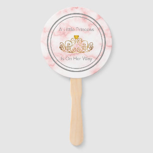 A Little Princess Is On Her Way Baby Shower Hand Fan