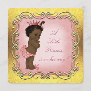 A Little Princess is on Her Way Ethnic Baby Shower Invitation