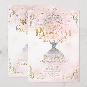 A Little Princess is on her way Pink Baby Shower Invitation