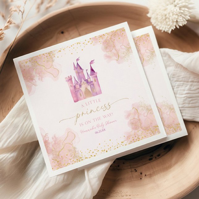 A Little Princess Royal Castle Baby Shower Napkin (Creator Uploaded)