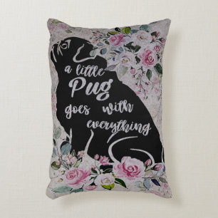 A Little Pug Goes With Everything Gift For Kids Decorative Cushion