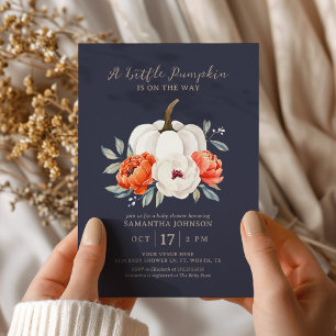 A Little Pumpkin Autumn Baby Shower Invitation