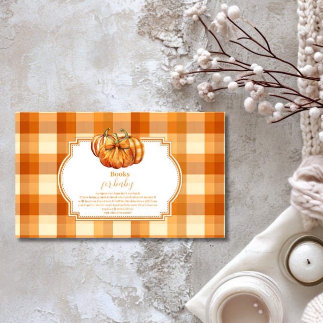 A Little Pumpkin Autumn Fall Baby Books for Baby Enclosure Card (Creator Uploaded)