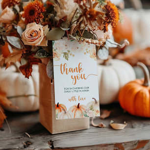 A Little Pumpkin Autumn Fall Baby Shower Gift Tags