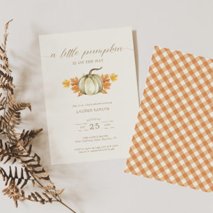 A Little Pumpkin – Autumn Fall Baby Shower Invi Invitation