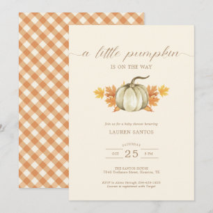 A Little Pumpkin – Autumn Fall Baby Shower    Invitation