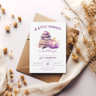 A Little Pumpkin Autumn Fall Baby Shower  Invitation
