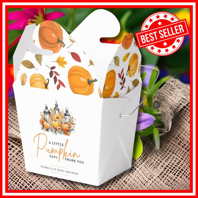 A Little Pumpkin Autumn Fall Floral Baby Shower Favour Box (A Little Pumpkin Autumn Fall Floral Baby Shower Favor Boxes)