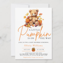 A Little Pumpkin Autumn Fall Floral Baby Shower