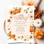 A Little Pumpkin Autumn Fall Floral Baby Shower Invitation<br><div class="desc">Celebrate a Little Pumpkin's arrival with our charming Autumn Floral Baby Shower Invitation. Perfect for fall-themed gatherings,  featuring delicate florals,  boho accents,  and a touch of watercolor magic. Ideal for baby girls on the way. Get ready to shower love and warmth! 🍂🌸 #FallBabyShower</div>