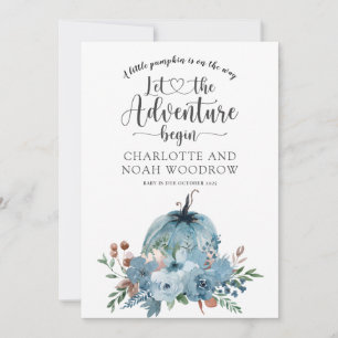 A Little Pumpkin Autumn Floral Pregnancy Announcement
