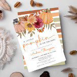 A Little Pumpkin Autumn Floral Pumpkin Baby Shower Invitation<br><div class="desc">Throw a baby shower with this autumn fall pumpkin themed baby shower featuring watercolor autumn flower and botanicals.</div>