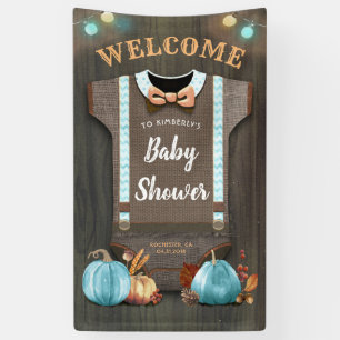 A Little Pumpkin   Baby Shower   Baby Boy Banner