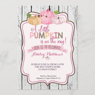 A little Pumpkin Baby Shower Card