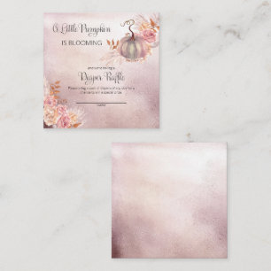 A Little Pumpkin Baby Shower Diaper Raffle Enclosu Enclosure Card