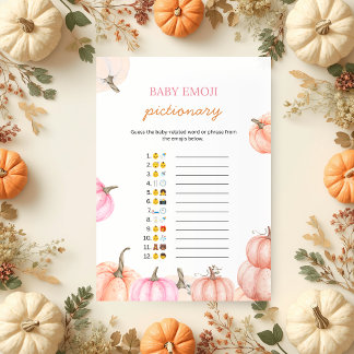 A Little Pumpkin Baby Shower | Emoji Pictionary Invitation