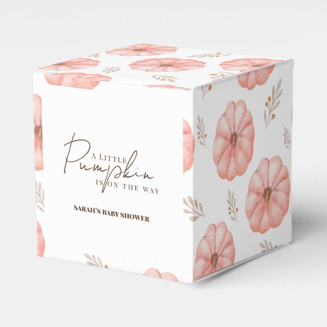 A Little Pumpkin Baby Shower  Favour Box (Front Side)