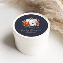 A Little Pumpkin Baby Shower Favour Stickers