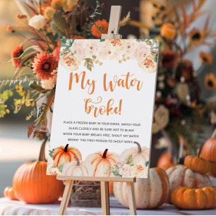 A Little Pumpkin Baby Shower Game Sign