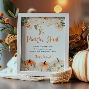 A Little Pumpkin Baby Shower Game Sign