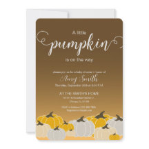 A little pumpkin baby shower invitation 