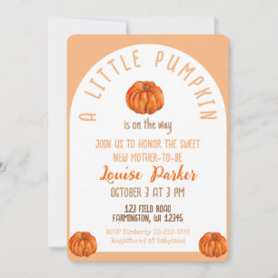 A Little Pumpkin Baby Shower Invitation