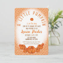 A Little Pumpkin Baby Shower Invitation