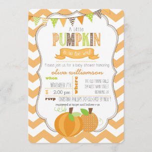 A Little Pumpkin Baby Shower Invitation