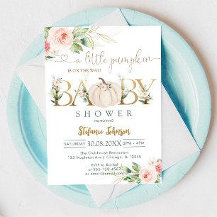 A Little Pumpkin Baby Shower Invitation