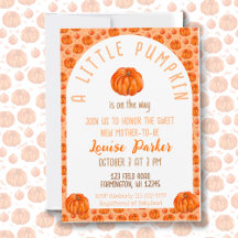 A Little Pumpkin Baby Shower Invitation