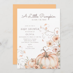 A Little Pumpkin Baby Shower Invitation