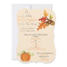 A Little Pumpkin Baby Shower Invite