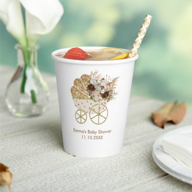 A Little Pumpkin Baby Shower  Paper Cups (Insitu)