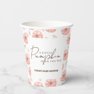 A Little Pumpkin Baby Shower  Paper Cups