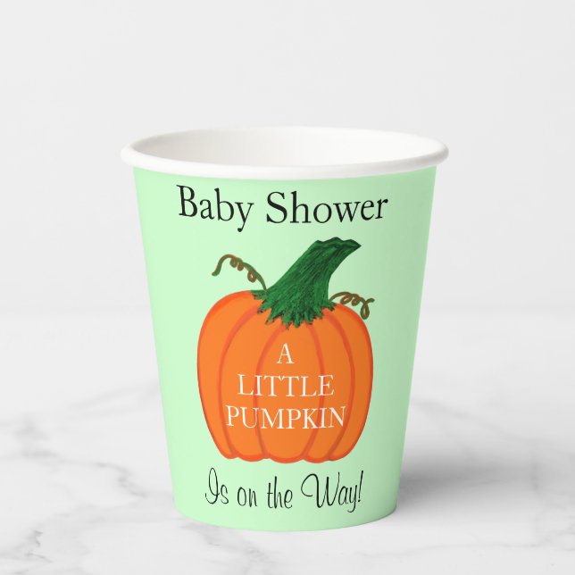 A Little Pumpkin Baby Shower  Paper Cups (Front)