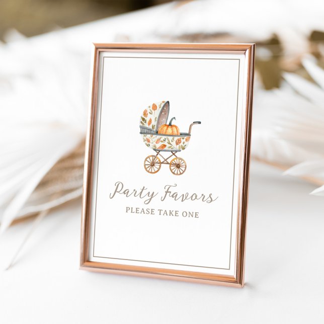 A Little Pumpkin Baby Shower Party Favours Sign (Creator Uploaded)