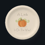 A Little Pumpkin Baby Shower Plates<br><div class="desc">A cute plate for a fall themed shower</div>
