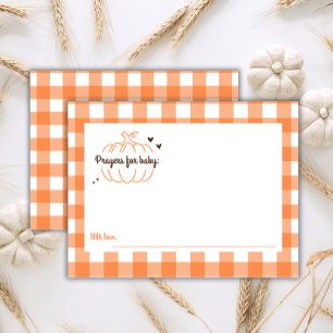 A Little Pumpkin Baby Shower Prayers For Baby Card