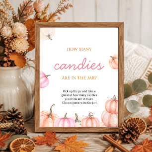 A Little Pumpkin Baby Shower Sign Guess How Many