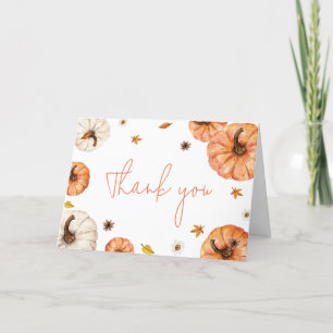 A Little Pumpkin Baby Shower  Thank You Card