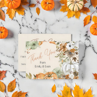 A Little Pumpkin Baby Shower thank you Card