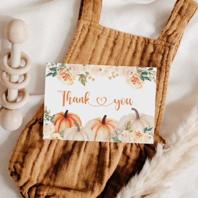 A Little Pumpkin Baby Shower Thank You Card (Creator Uploaded)