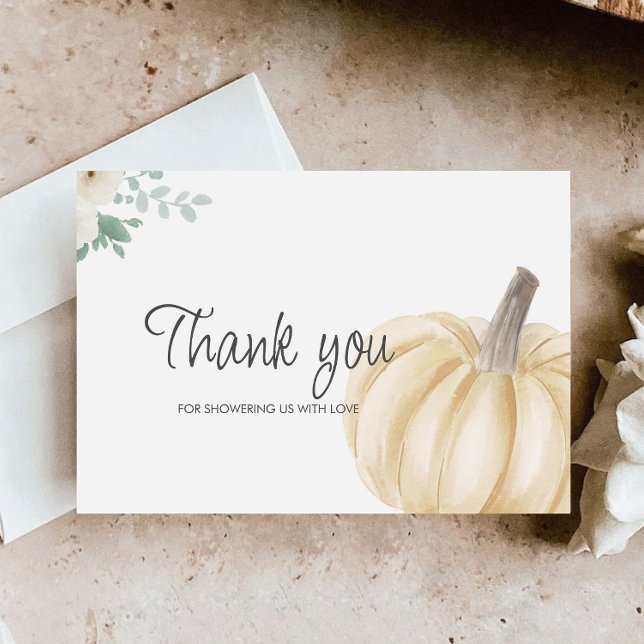A Little Pumpkin Baby Shower Thank You Card (Creator Uploaded)