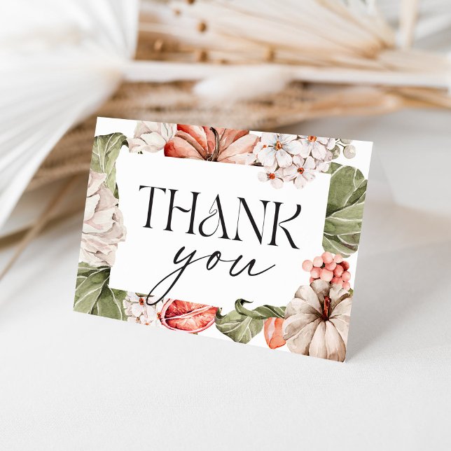 A Little Pumpkin Baby Shower Thank You Card (Creator Uploaded)
