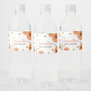 A Little Pumpkin Baby Shower Water Bottle Label
