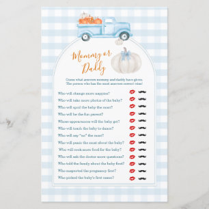 A Little Pumpkin Blue Truck Mummy or Daddy Game